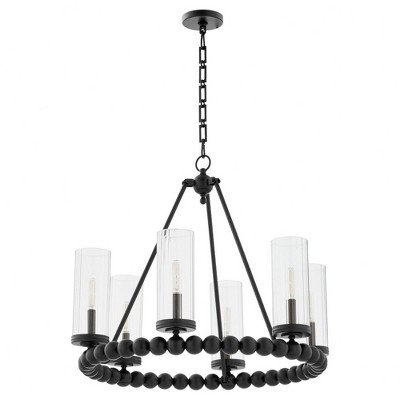 Quorum Lighting Lee Boulevard 6 - Light Chandelier in  Matte Black