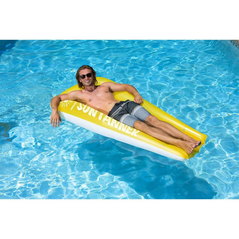 Poolmaster Suntanner Floating Mattress - Yellow, 3 of 4