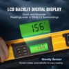VEVOR Magnetic Torpedo Level, 600mm, Backlit Screen Mechanical Bubble Vials Ruler for 0-360 Degree, Gravity Sensor Aluminum Alloy Leveler, Yellow - 3 of 4