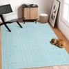 Washable Modern Plaid Printed Rug Non Slip Low Pile Rug Soft Contemporary Throw Floor Cover Foldable Indoor Carpet for Living Room Bedroom - 4 of 4