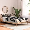 Deny Designs Full/Queen Angela Minca Abstract Monochrome Daisies Comforter and Pillow Sham Set Beige: Non-Woven, Machine Washable - 2 of 4