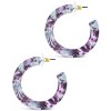 SHINE by Sterling Forever 1.75" Resin Flat Hoop Earrings - 3 of 4