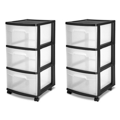 MQ 3-Drawer Plastic Rolling Storage Cart with Casters (2 Pack) - On Sale -  Bed Bath & Beyond - 32651150