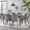 Set of 2 Welland Arm Dining Chairs Gray - Lifestorey: Upholstered, Mid-Century Modern, Wood Composite Frame - 3 of 4