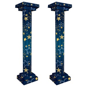 Beistle Starry Night 3-D Tall Column Props, 5' 9.75" x 16.75", (6/Box) Multicolored - 1 of 4