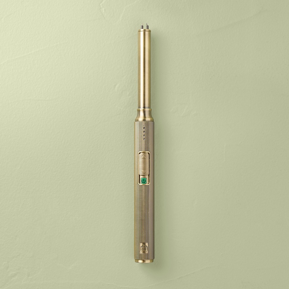 Ribbed Brass Battery Rechargeable Stick Lighter - Hearth & Hand™ with Magnolia