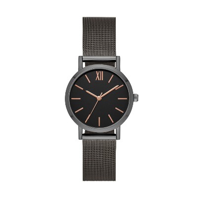 Women's Roman Mesh Strap Watch - A New Day™ Gray