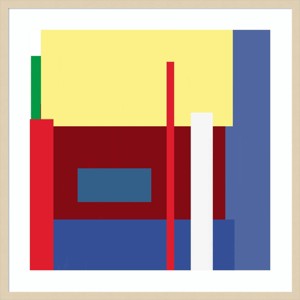 Amanti Art 33"x33" House in Garden by Alex Caminker Wood Framed Wall Art Print : Modern Style, Lithograph, Hardwood Frame, Wire Mount - 1 of 4