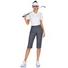 Pull On Capris for Women Elastic Waist Dressy Casual Hiking Golf Capri Pants with Pockets - 3 of 4