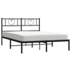 vidaXL Full Metal Bed Frame with Headboard, Sturdy Steel, Black, No Mattress - 2 of 4