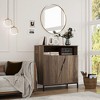 Oblique Door Sideboard, Modern Wooden Buffet Sideboard with Adjustable Shelves for Kitchen, Dining, Living Room - 3 of 4