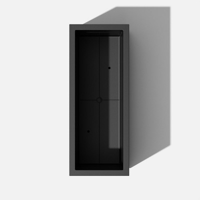Black Rectangular Plastic Long Box Planter