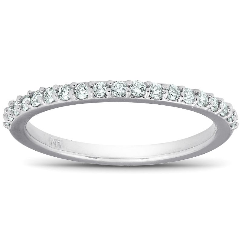 Pompeii3 1/4Ct Diamond Ring Matching Engagement Band 14k White Gold, 1 of 6