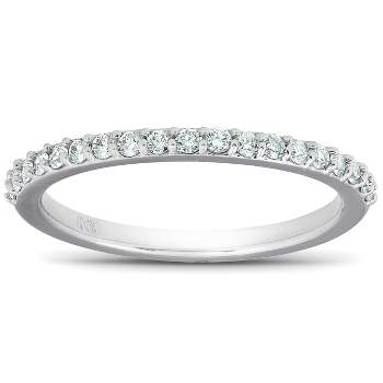 Pompeii3 1/4Ct Diamond Ring Matching Engagement Band 14k White Gold
