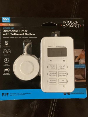 myTouchSmart Simple Set Plug-In Dual Digital Indoor,Outdoor Timer