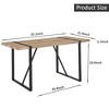 NicBex 55.1Inch Rectangle Dining Table with MDF Tabletop and Metal Legs,Dining Room Table for Kitchen,Living Room - 3 of 4