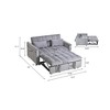 Velvet 3-in-1 Convertible Sleeper Sofa with Pull-Out Bed - 4 of 4
