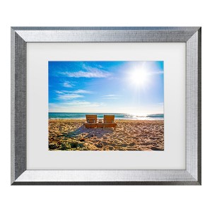 Trademark Fine Art - Preston Florida Beach Chair Matted Framed Art - 1 of 4