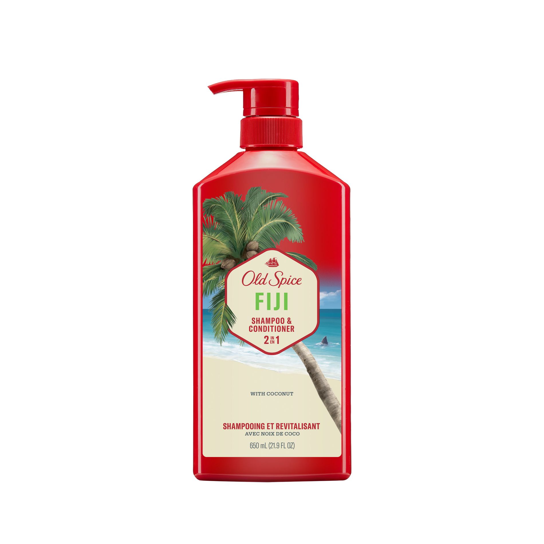 Old Spice Men's Fiji 2-in-1 Shampoo & Conditioner