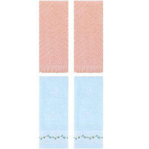REGALWOVEN 4 Pcs Soft Absorbent Decorative Hand Towel for Bathroom, Kitchen 13" x 29" - 1 of 4