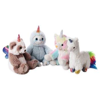 Dazmers Plush 4 Piece - 8" Unicorn Stuffed Animal Toy for Kids