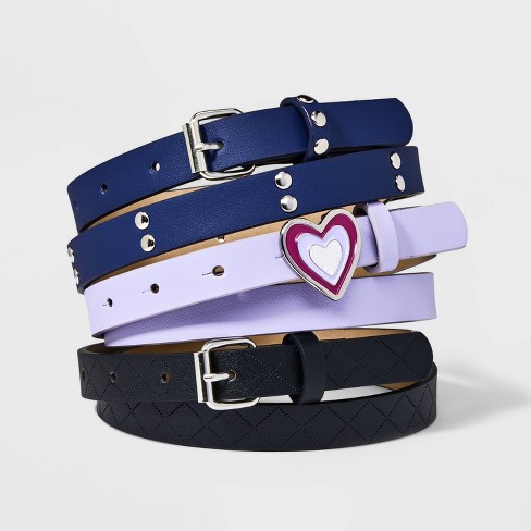 Paule Ka Heart Shape-buckle Belt in Pink