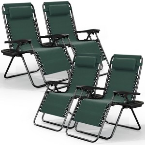 Nestl Zero Gravity Chairs, Reclining Camping Chair, Folding Outdoor Chair with Pillow & Cup Holder Tray - 1 of 4