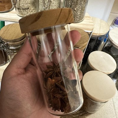 4oz Glass Round Spice Jar with Wood Lid - Threshold™