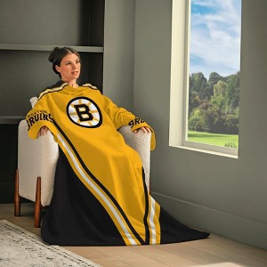 Snuggie Boston Bruins  The Original Wearable Blanket with Sleeves & Pockets | Super Soft Fleece | As Seen on TV | Officially Licensed NHL Gear - 1 of 4