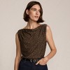 Lands' End Women's Sleeveless Silky Knit Drape Front Top - 4 of 4