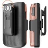 Nakedcellphone Combo for TCL Flip 3 Phone - Hard Case and Belt Clip Holster - 4 of 4