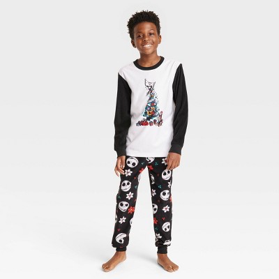 Kids' The Nightmare Before Christmas Jack Skellington Christmas Tree Sleep Pajama Set - Black