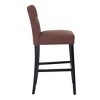 WestinTrends Hayes 29" Linen Fabric Tufted Bar Stool (Set of 3) - 3 of 4