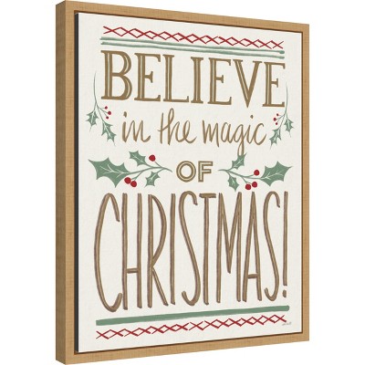 Amanti Art Believe in the Magic of Christmas by Anne Tavoletti Canvas Wall Art Print Framed 16 x 20-in.