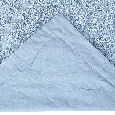 Blue Queen Cotton Chenille Tufted Bedspread Set