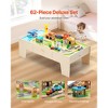 VEVOR Train Table, 62 Multicolor Pieces Wooden Kids Activity Table with Large Storage Drawer, 3-in-1 Wooden Train Set for Kids Ages 3+, Multicolor - 4 of 4