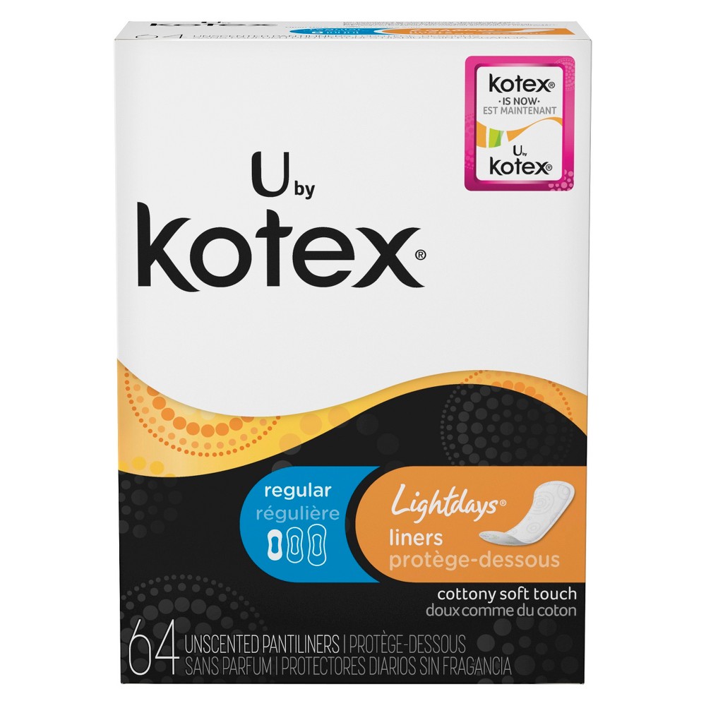 UPC 036000010954 product image for U by Kotex Lightdays Pantiliners, Regular - 64ct | upcitemdb.com