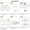 LunaLulinlk Pull-Out 3 Tier Bathroom Organizers and Storage, Under Sink Organizer, Kitchen Cabinet Organizer White, 2 (Count) - 2 of 4