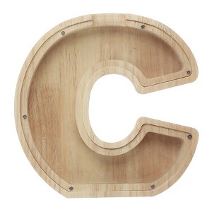 Unique Bargains Wooden Alphabet Money Saving Box Party Decorative Bank - 1 of 4