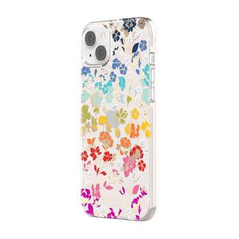 Kate Spade New York Protective Hardshell Case Compatible with MagSafe for Apple iPhone 14 Plus - Hollyhock Floral Clear