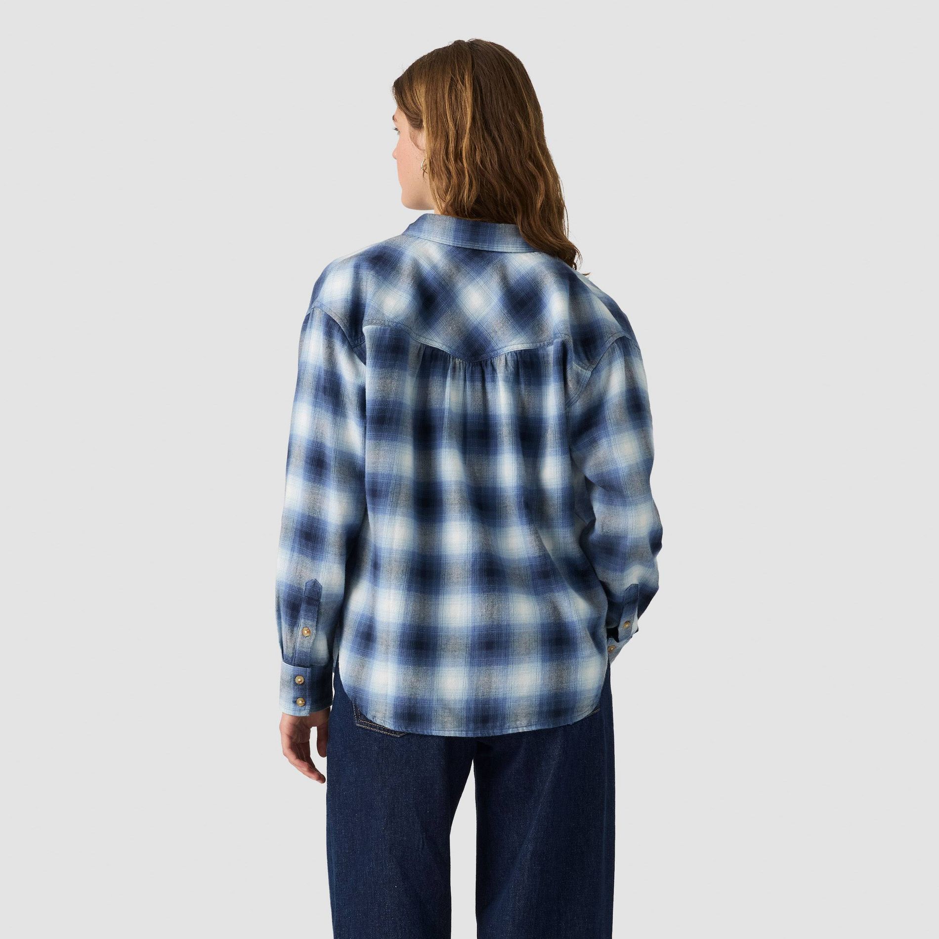 Levi's® Women'sShirt Nash Flannel - Blue Plaid XL