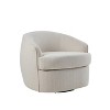 NicBex Modern Accent Chair Swivel Chair with 360 Degrees Barrel Chair Comfy Chair Living Room Chair for Reading Room, Bedroom, Cream White - 2 of 4