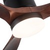 YUHAO 52 in. Indoor Modern and Farmhouse Soild Wood Blades Reversible DC Motor Ceiling Fan with Light and Remote Control - 3 of 4