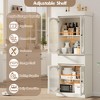 Tall Kitchen Pantry Cabinet 69" Storage Cabinet with Doors, Drawer and Adjustable Shelves, Cupboard for Bathroom Dining Room - 4 of 4