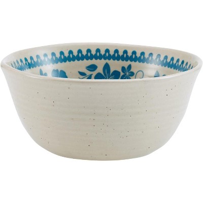 Hayden Blue Floral Ceramic 12-Piece Dinnerware Set, Service for 4