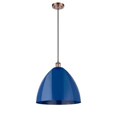 Plymouth Dome - 1 Light Cord Hung Mini Pendant In Industrial Style-18.75 Inches Tall and 16 Inches Wide