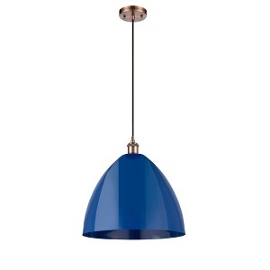 Plymouth Dome - 1 Light Cord Hung Mini Pendant In Industrial Style-18.75 Inches Tall and 16 Inches Wide - 1 of 1