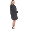 Women's Plus Size Hoodie Sweatshirt Dress - White Mark - 3 of 3
