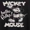 Women's - Disney - Mickey Mouse Hello Folks Oversized Graphic T-Shirt - 2 of 4