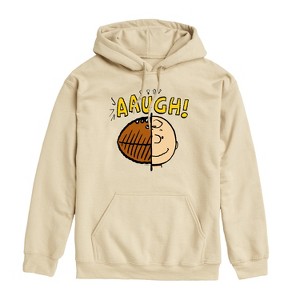 Men's - Peanuts - Charlie Brown Football Head Graphic Fleece Pullover Hoodie - 1 of 4